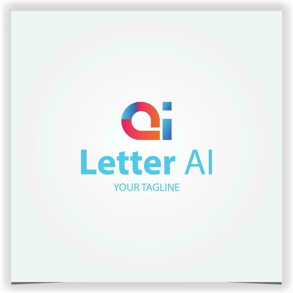 modern letter ai ia logo premium elegant template vector eps 10