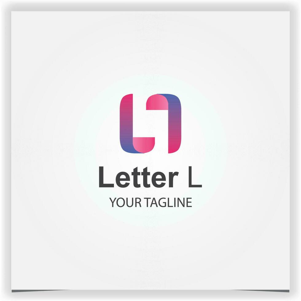 Vector modern letter l logo design template