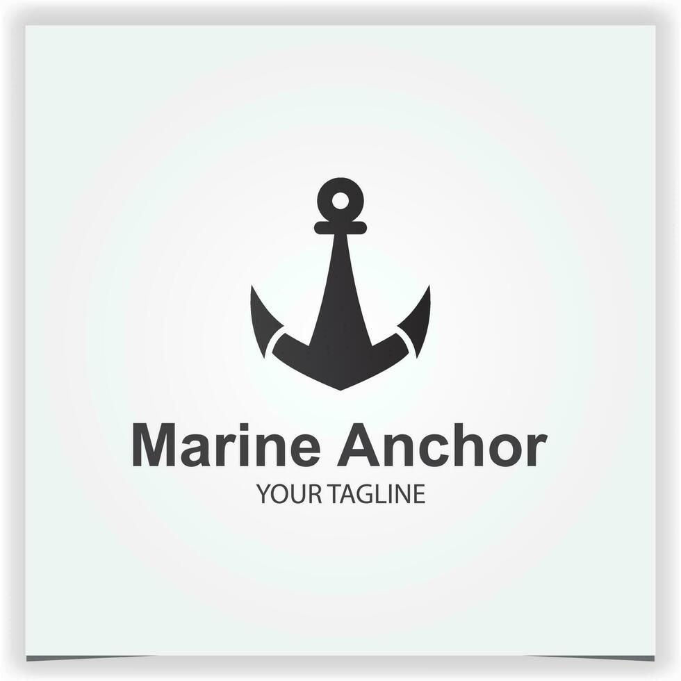 modern anchor marine logo premium elegant template vector eps 10