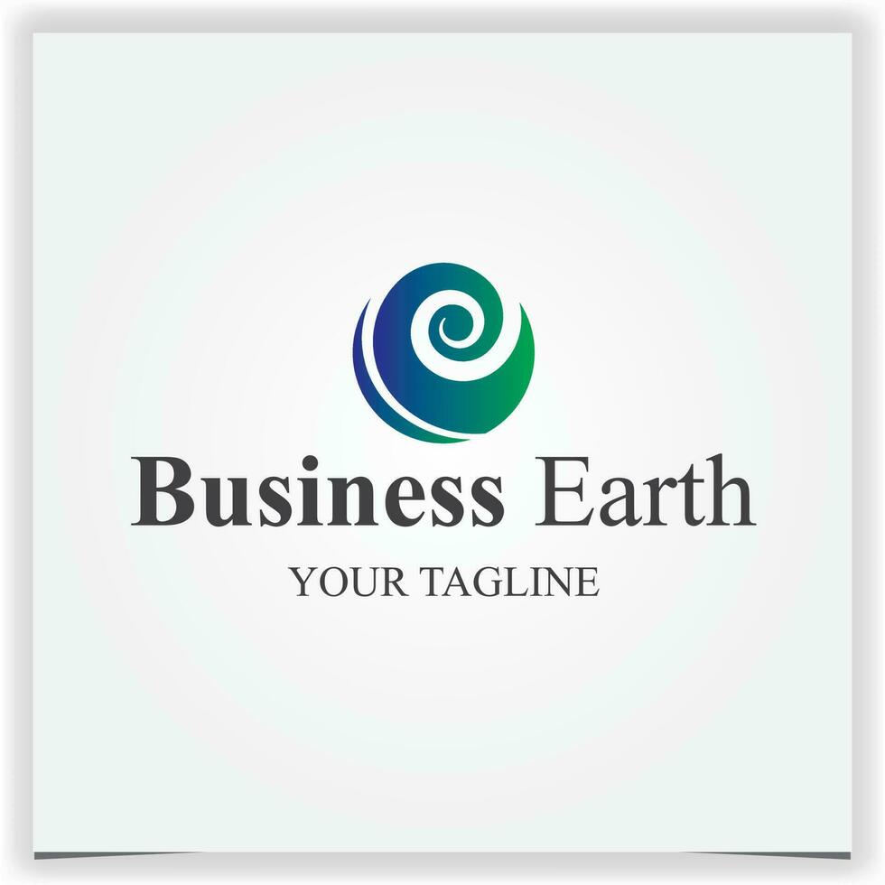 business earth logo premium elegant template vector eps 10