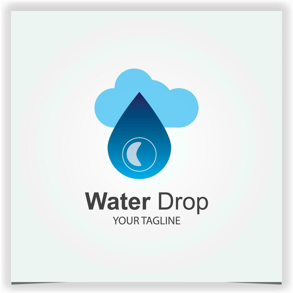 water cloud logo premium elegant template vector eps 10