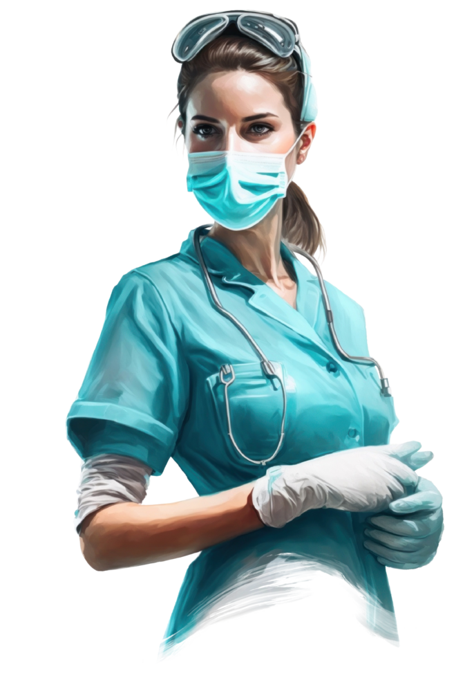 Emergency girl Nurse Clipart t-shirt design, transparent background, png