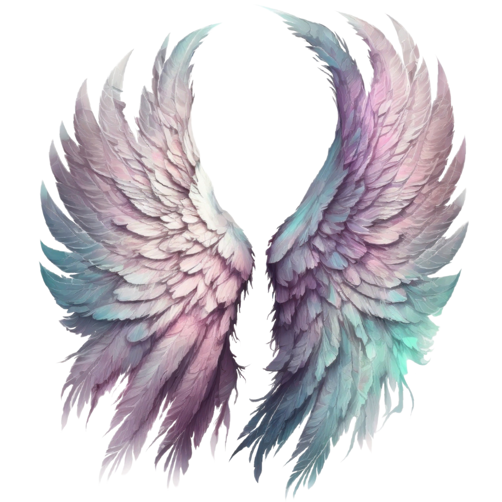 Colorful Angel Wings Clipart watercolor t-shirt design, transparent ...