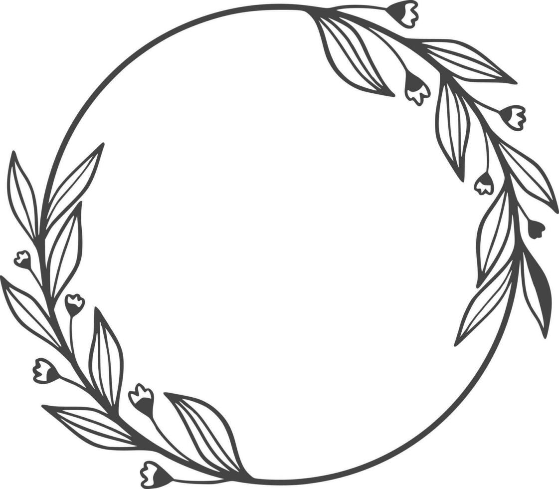 Floral Wreath Illustration, vector