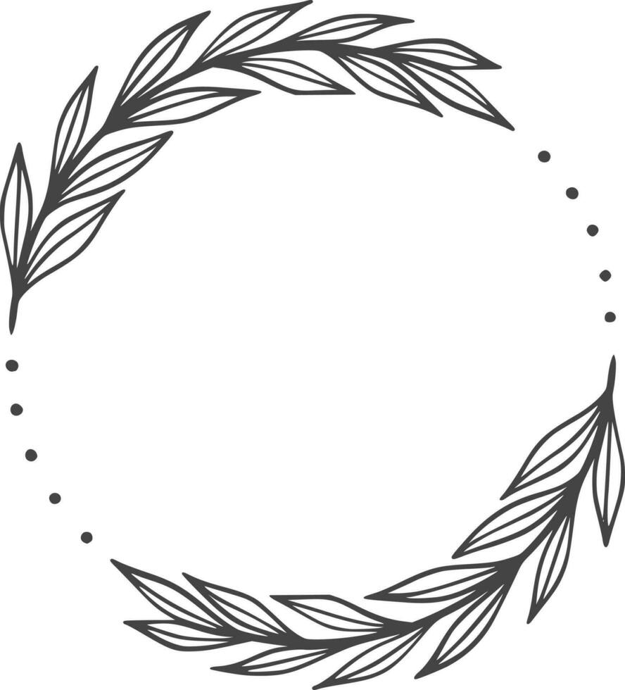 Floral Wreath Illustration, vector