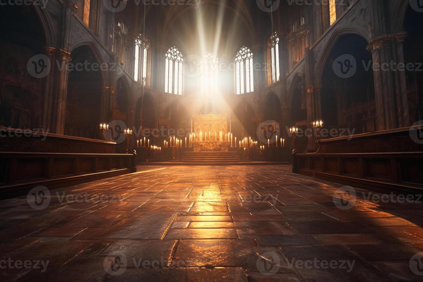 The holy light in space. photo