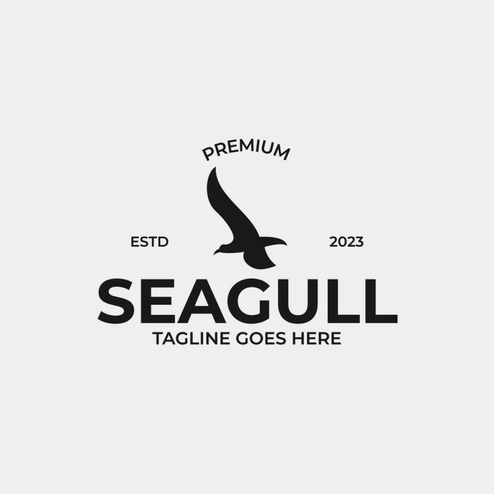 Creative seagull bird logo design concept illustration idea vector