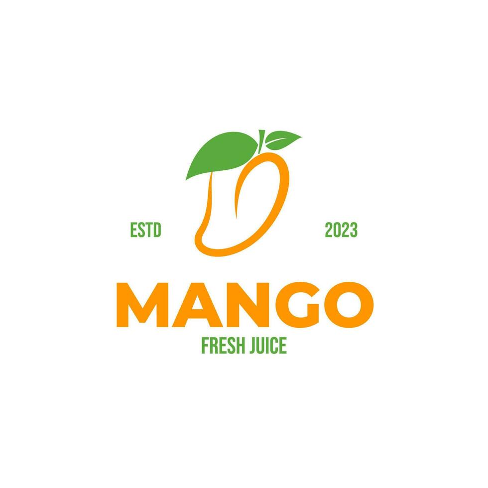 creativo mango Fruta orgánico logo diseño vector concepto ilustración idea