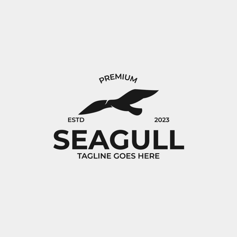 Creative seagull bird logo design concept illustration idea vector