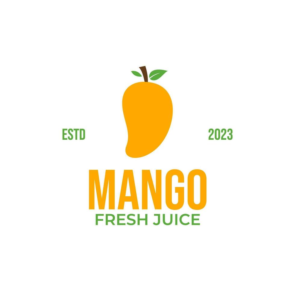 creativo mango Fruta orgánico logo diseño vector concepto ilustración idea