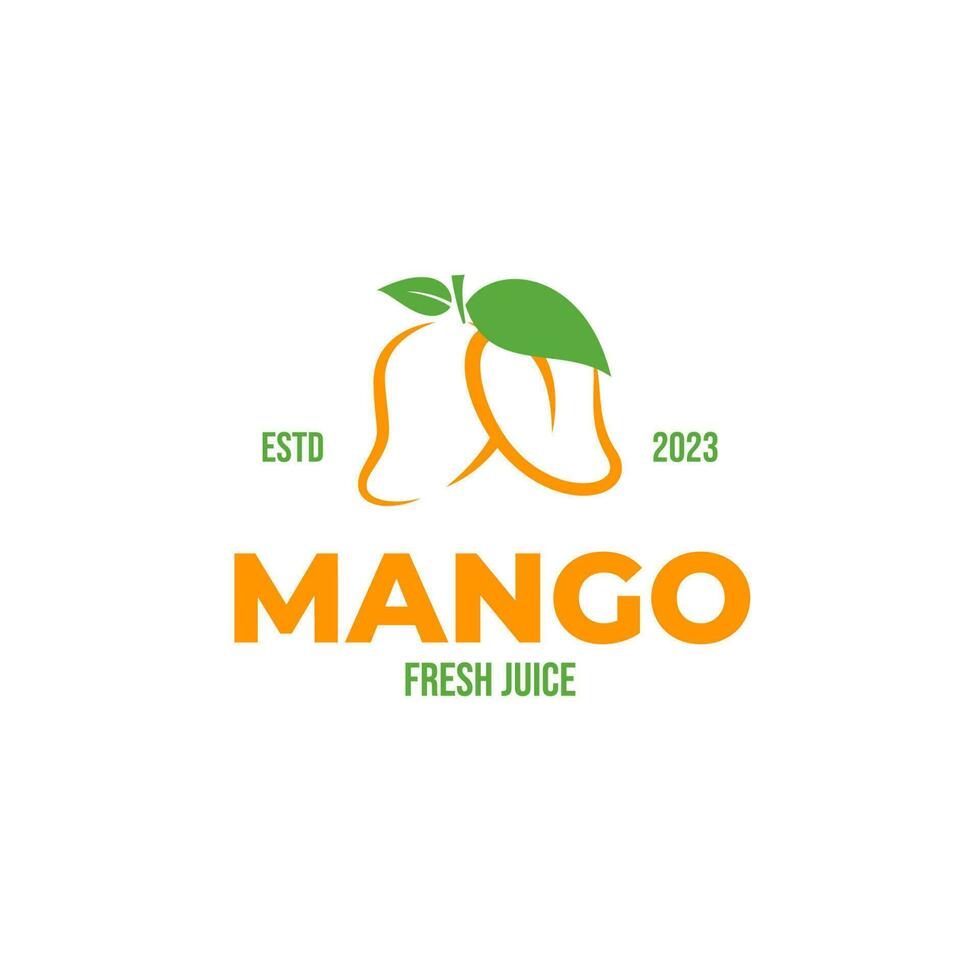 creativo mango Fruta orgánico logo diseño vector concepto ilustración idea