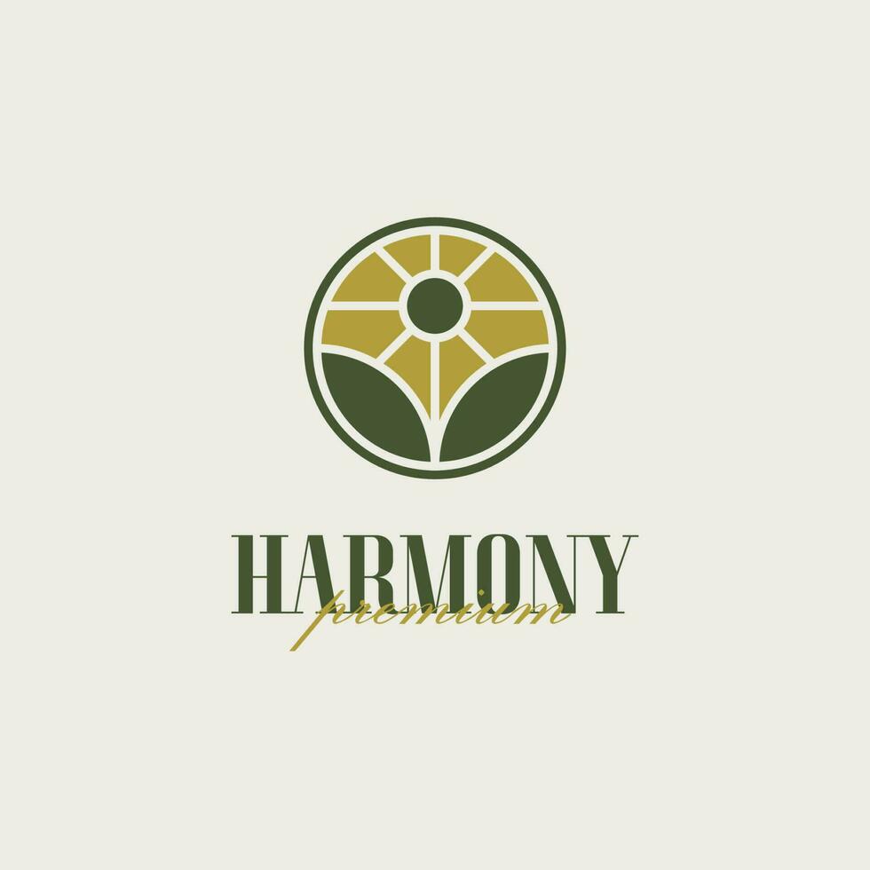 Creative leaf flower plant agriculture logo design vector icon template illustration
