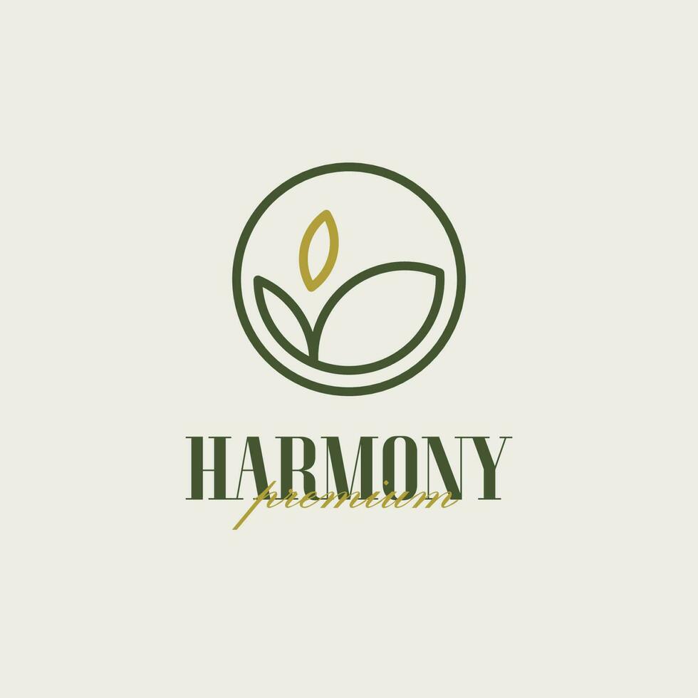 Creative leaf flower plant agriculture logo design vector icon template illustration