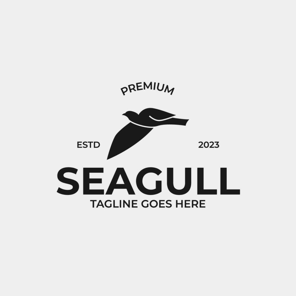 Creative seagull bird logo design concept illustration idea vector