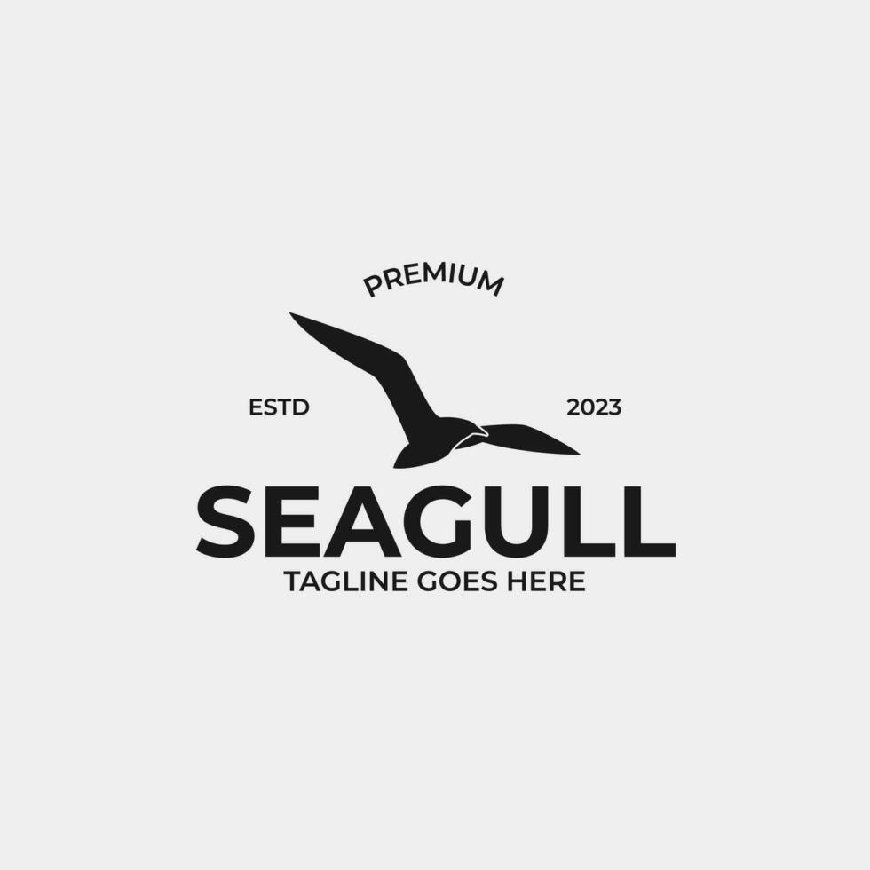 Creative seagull bird logo design concept illustration idea vector