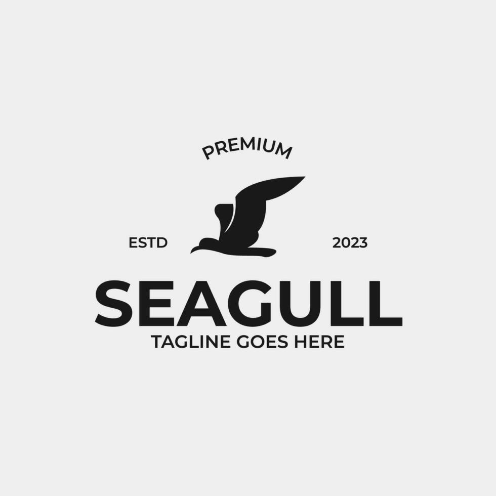 Creative seagull bird logo design concept illustration idea vector