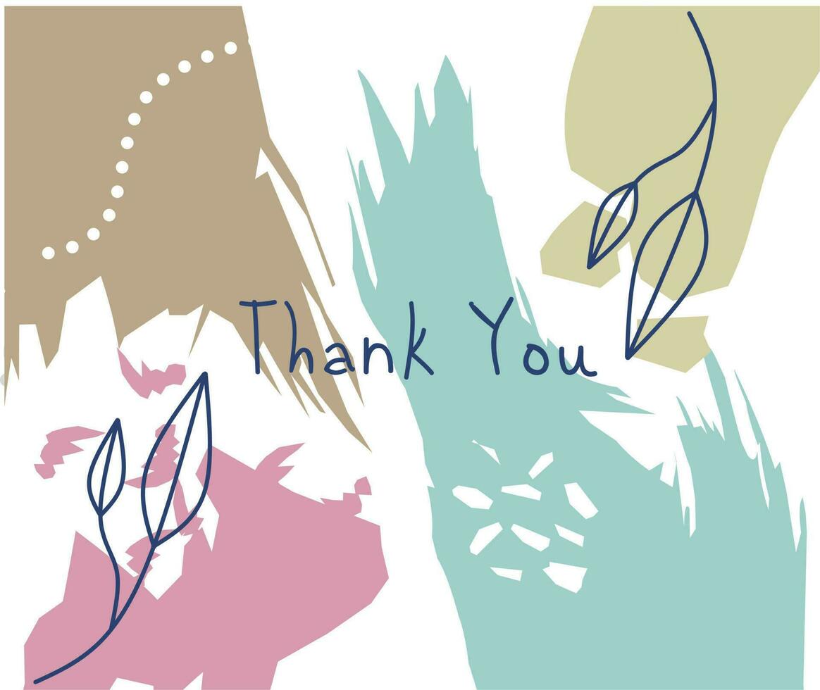 thank you card with minimalist background, suitable for invitation card vector