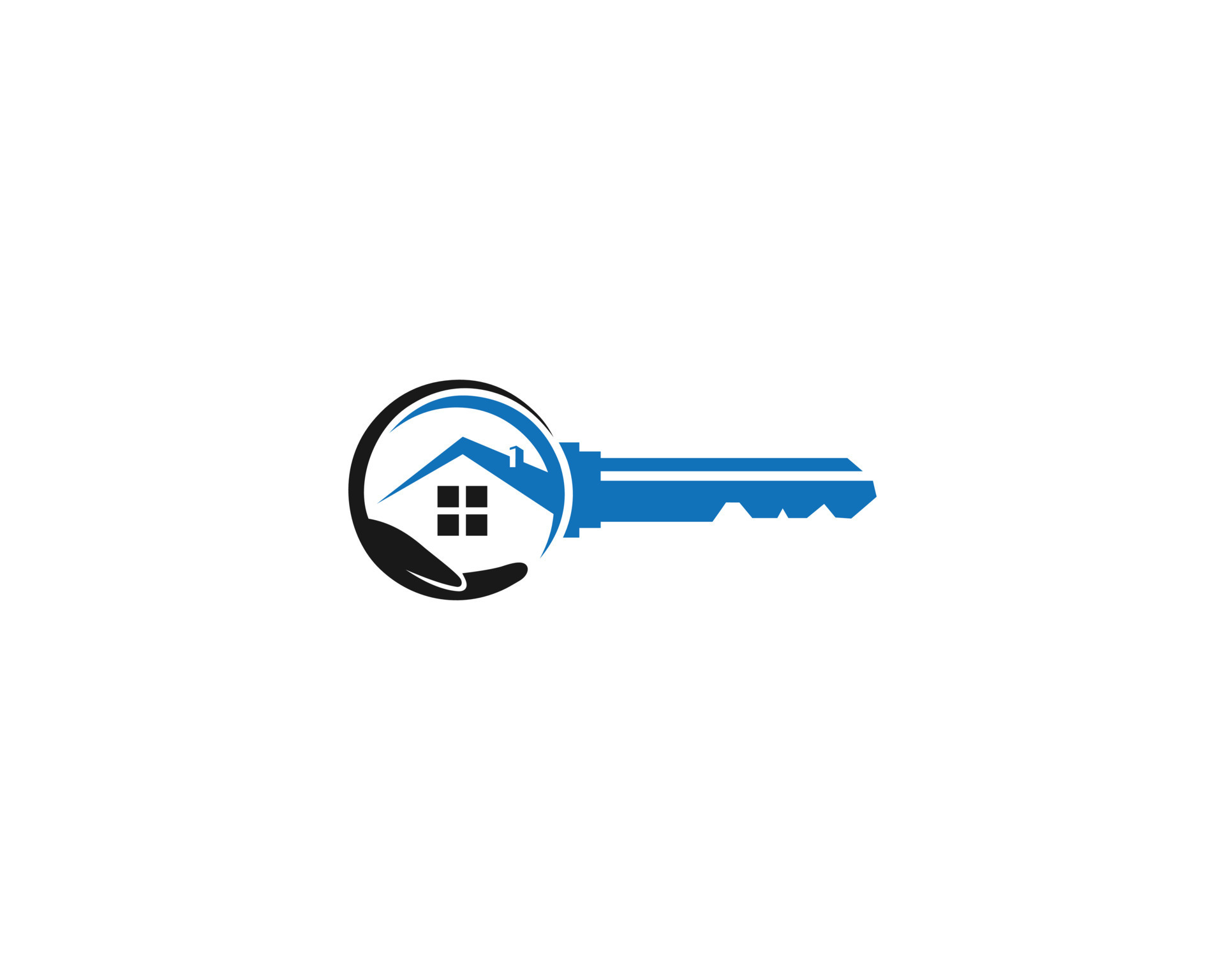 Set Of Key House Vector Logo Template. Real Estate, Key or House Modern