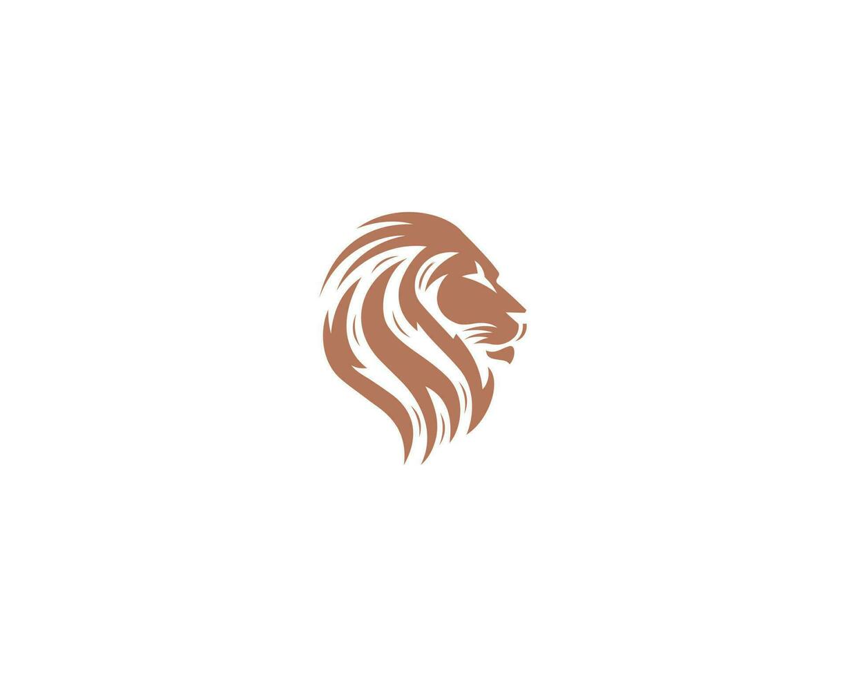 Classic and Elegant Lion Logo. Royal Gold Badge Symbol. Premium King Animal Sign Vector Illustration.