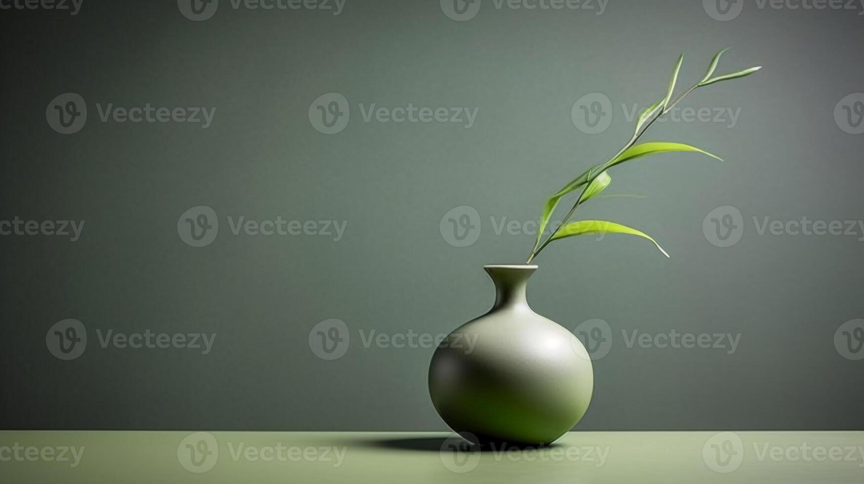 A stunning image of a minimalist green, showcasing the magical elegance found in simplicity. photo