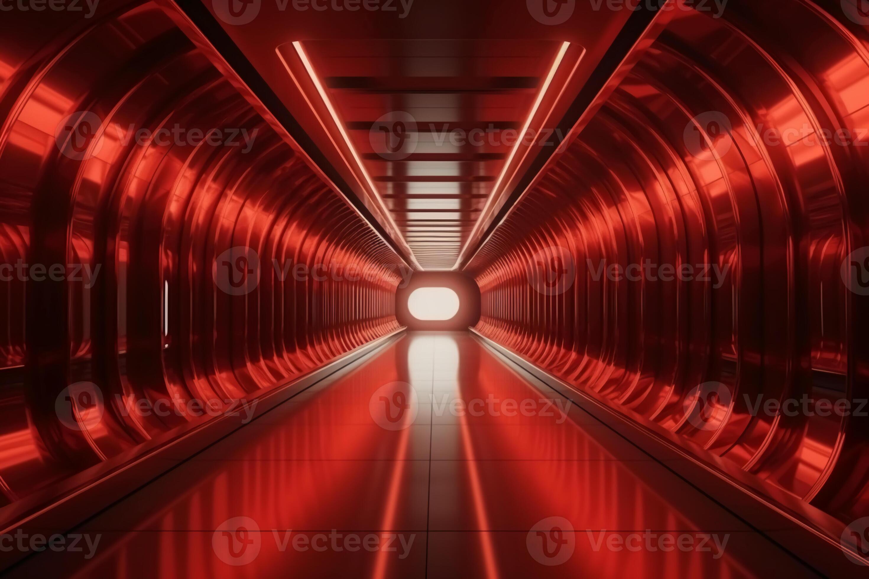 abstract red metal mural wallpaper. AI generative 24186768 Stock Photo