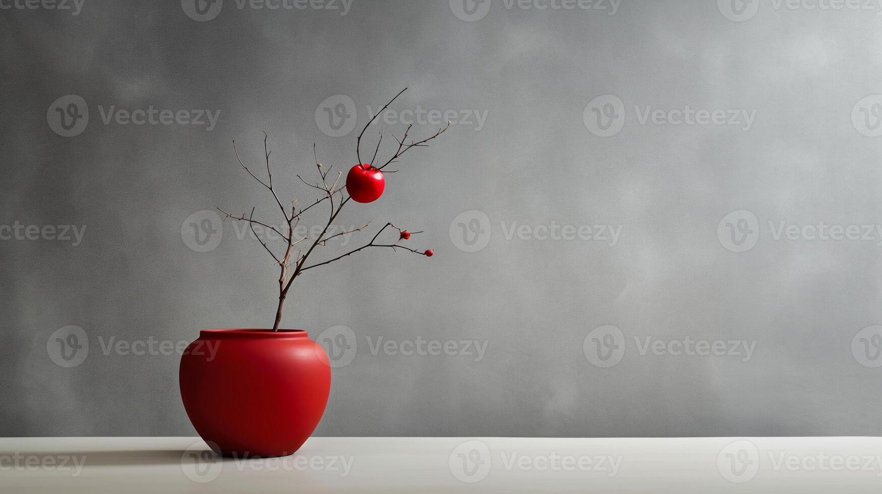 un maravilloso imagen de un minimalista rojo, exhibiendo el mágico elegancia encontró en sencillez. ai generativo foto