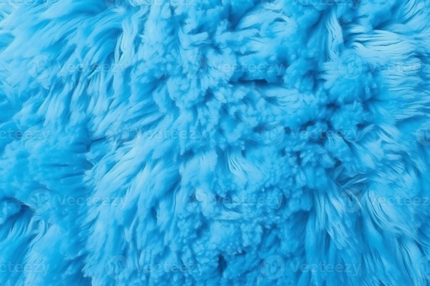 Very peri blue color sheep fur sheepskin rug background Wool texture. photo