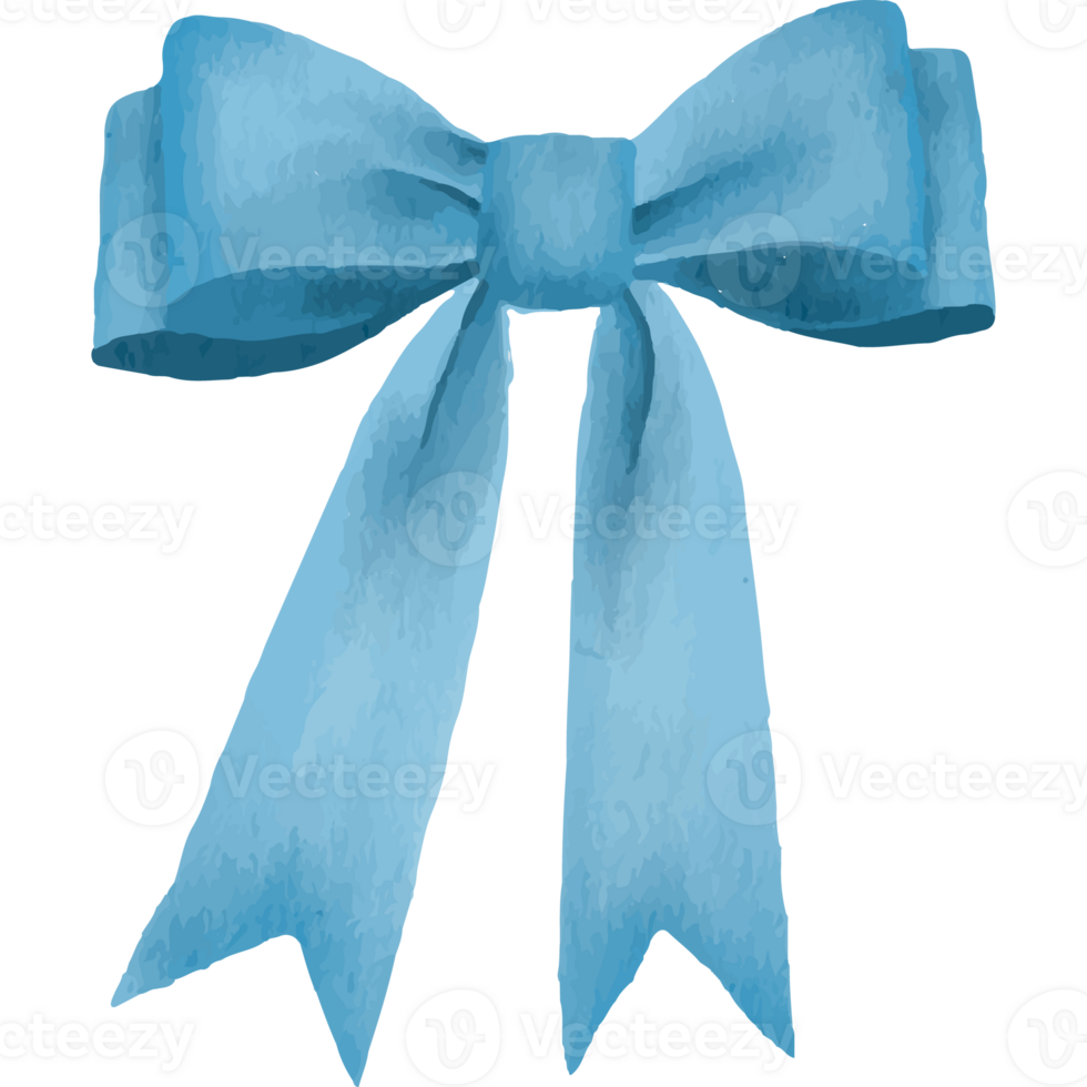 Blue Ribbon Color Bows Isolated on Transparent Background png