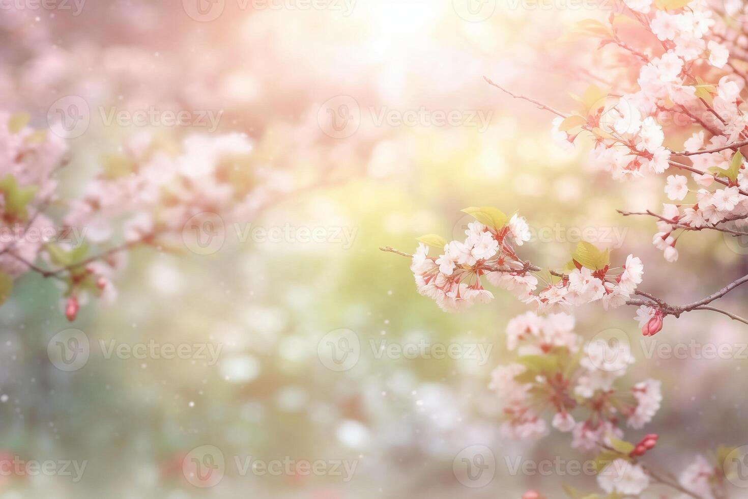 Spring background soft dramy lights. photo