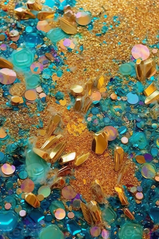 Teeny tiny tulle sparkles glam pink and turquoise hd wallpaper, in the style of light blue and yellow, vibrant academia, poured, dark bronze and teal, psychedelic. photo