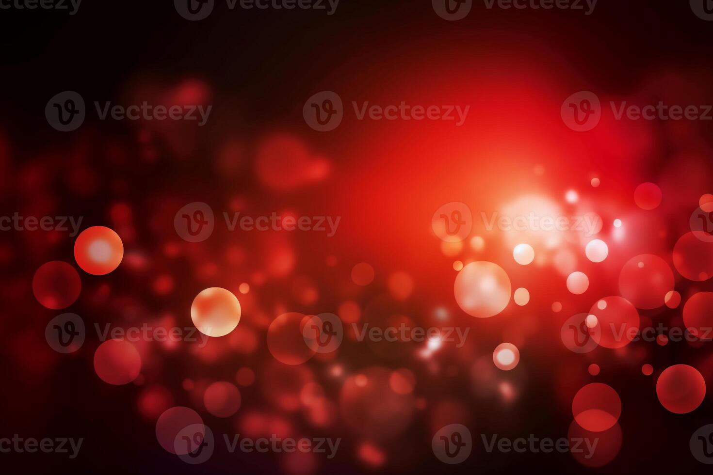 A blurred white light, red light abstract background with bokeh glow, Illustration. photo