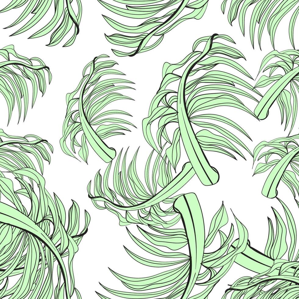 tropical floral pattern vector background