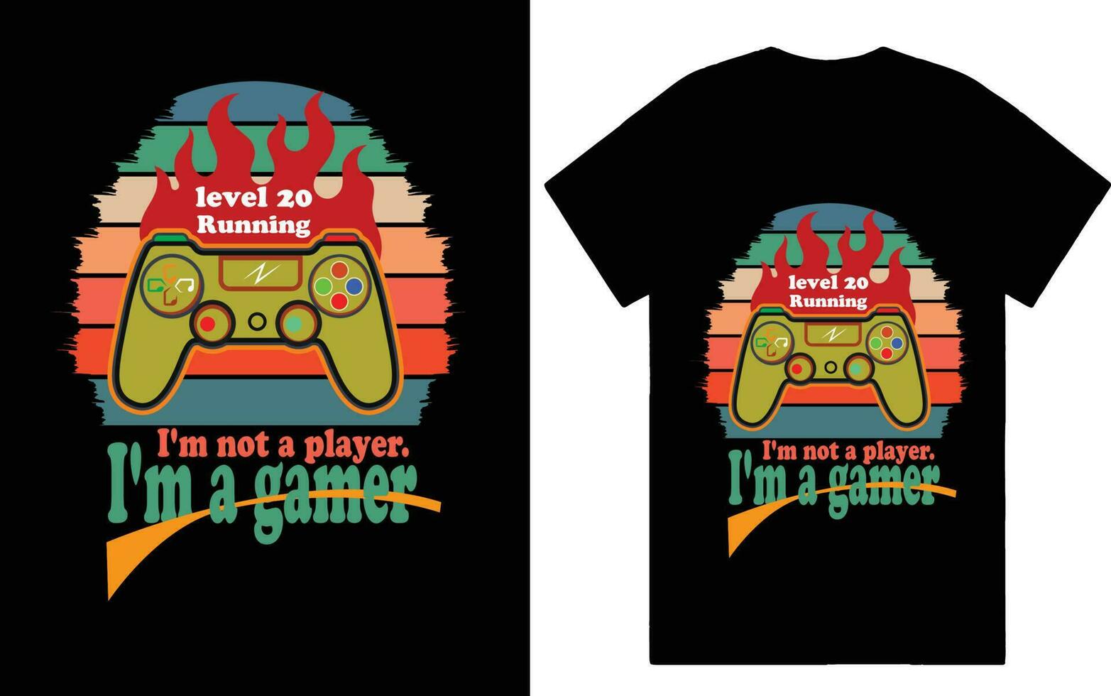 I am not a player I am a gamer gaming pro design vector
