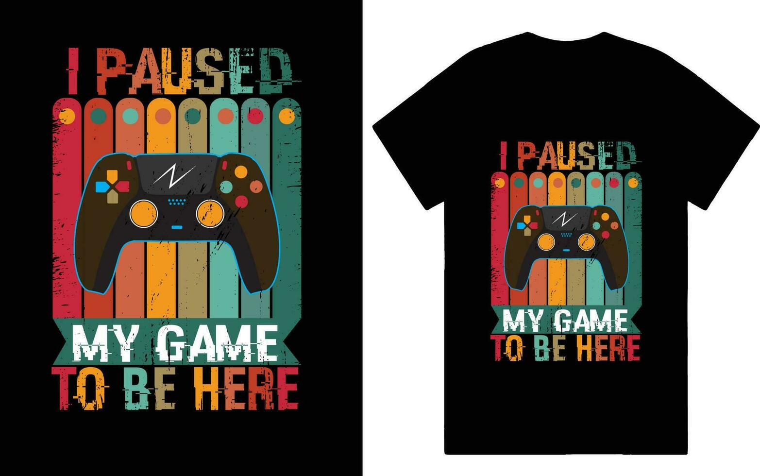 I PAUSED MY GAME TO BE HERE VINTAGE TSHRIT vector