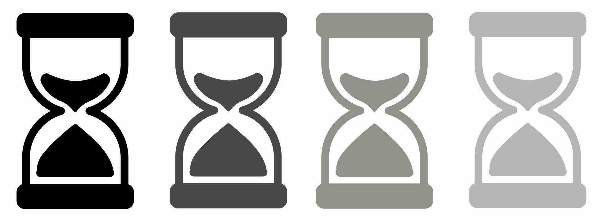 Hourglass icon illustration set. Stock vector. vector