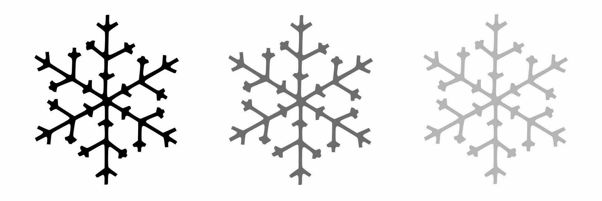 copo de nieve icono ilustración recopilación. valores vector. vector