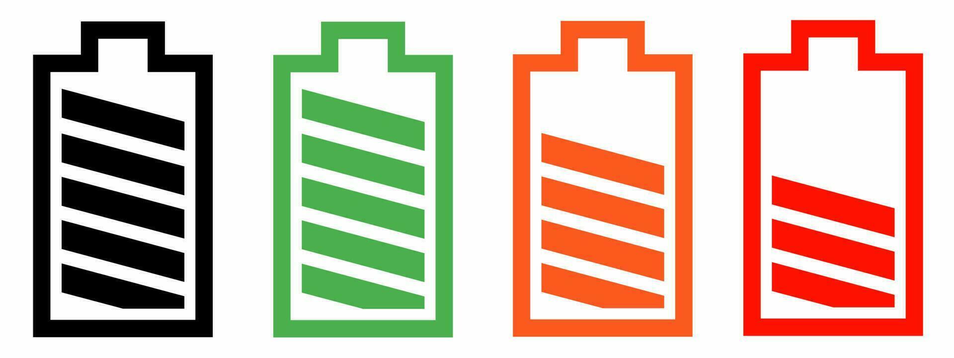 Battery icon illustration collection. Stock vector. vector