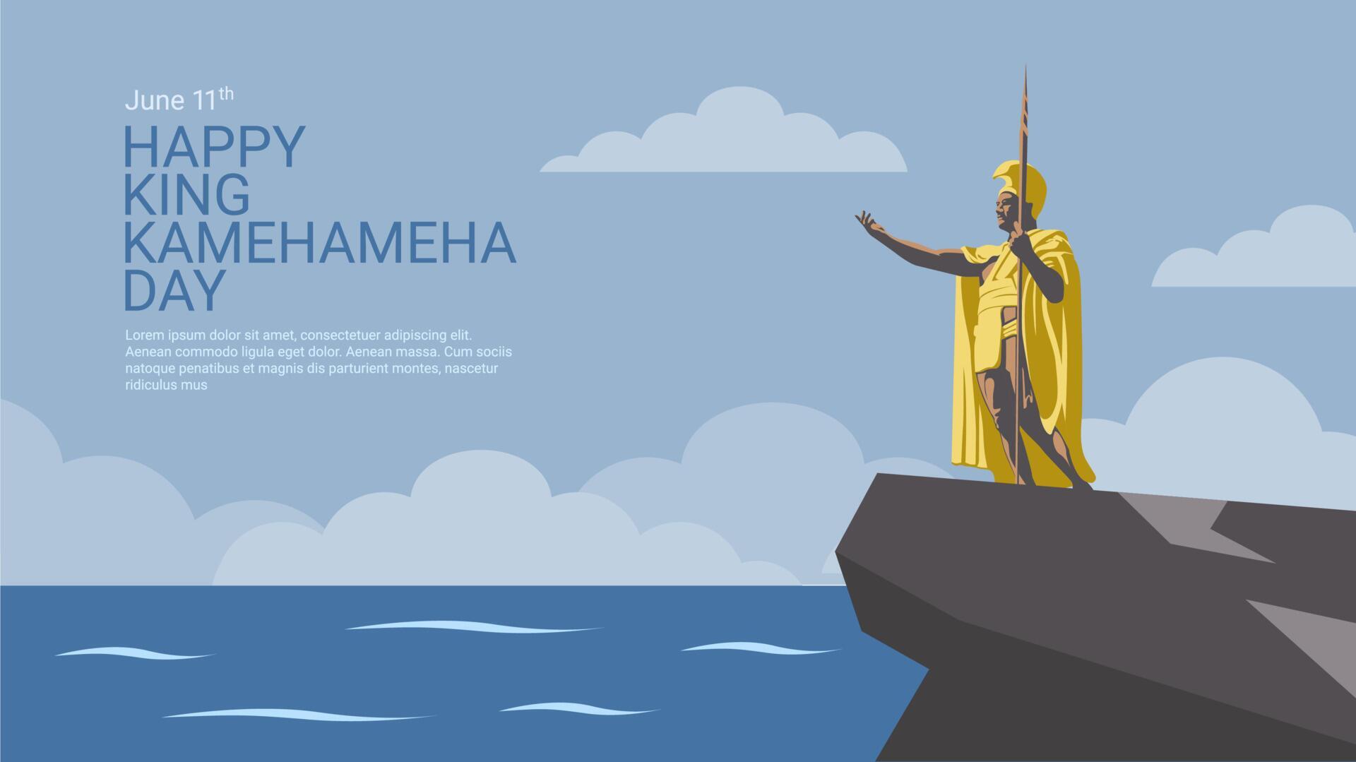 king kamehameha day banner template vector stock 24187732 Vector Art at