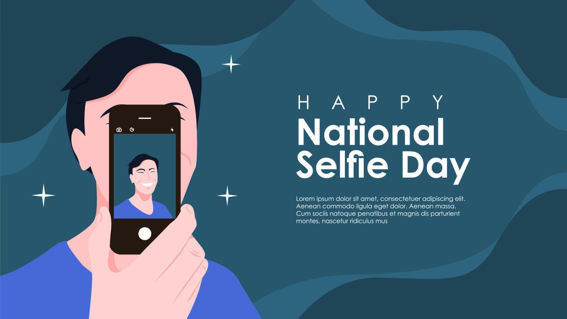 national selfie day banner template vector stock 24187740 Vector Art at