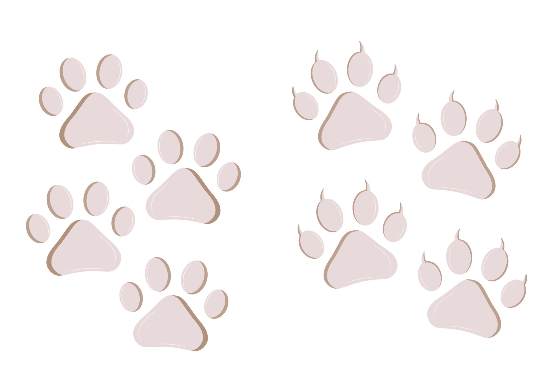 Cat and Dog Footprints Icon 24187748 Vector Art at Vecteezy