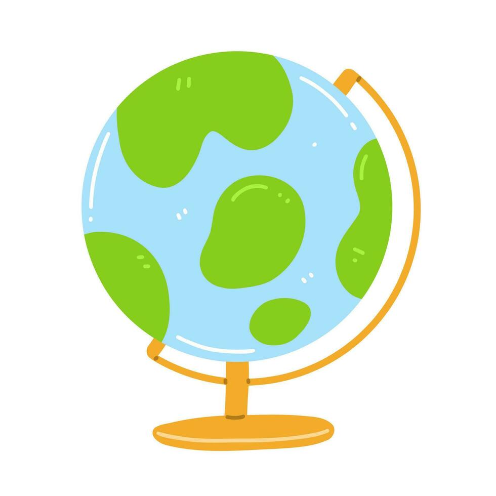 A globe in a flat style isolated on a white background. Vector illustration.