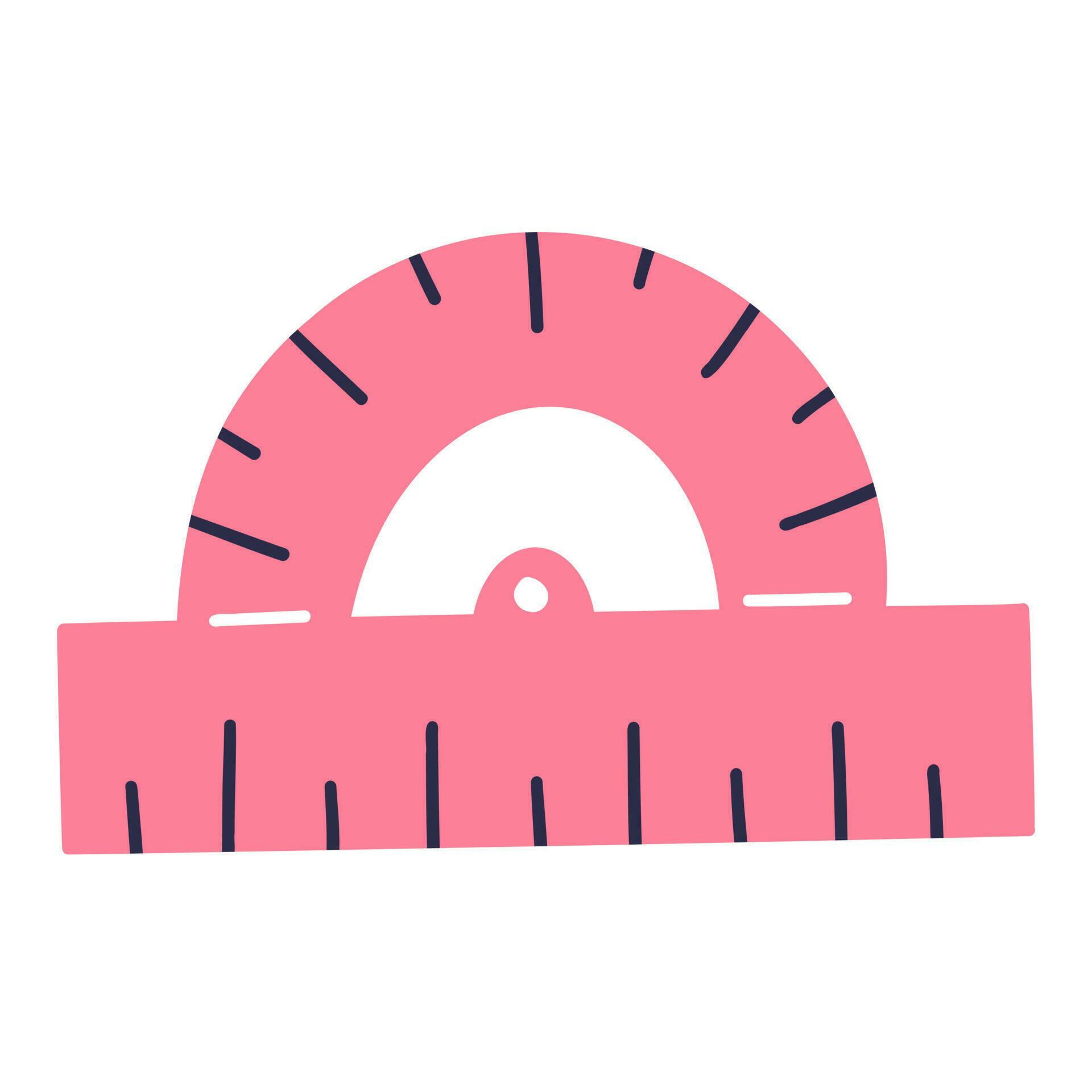 A protractor in a flat style isolated on a white background Vector