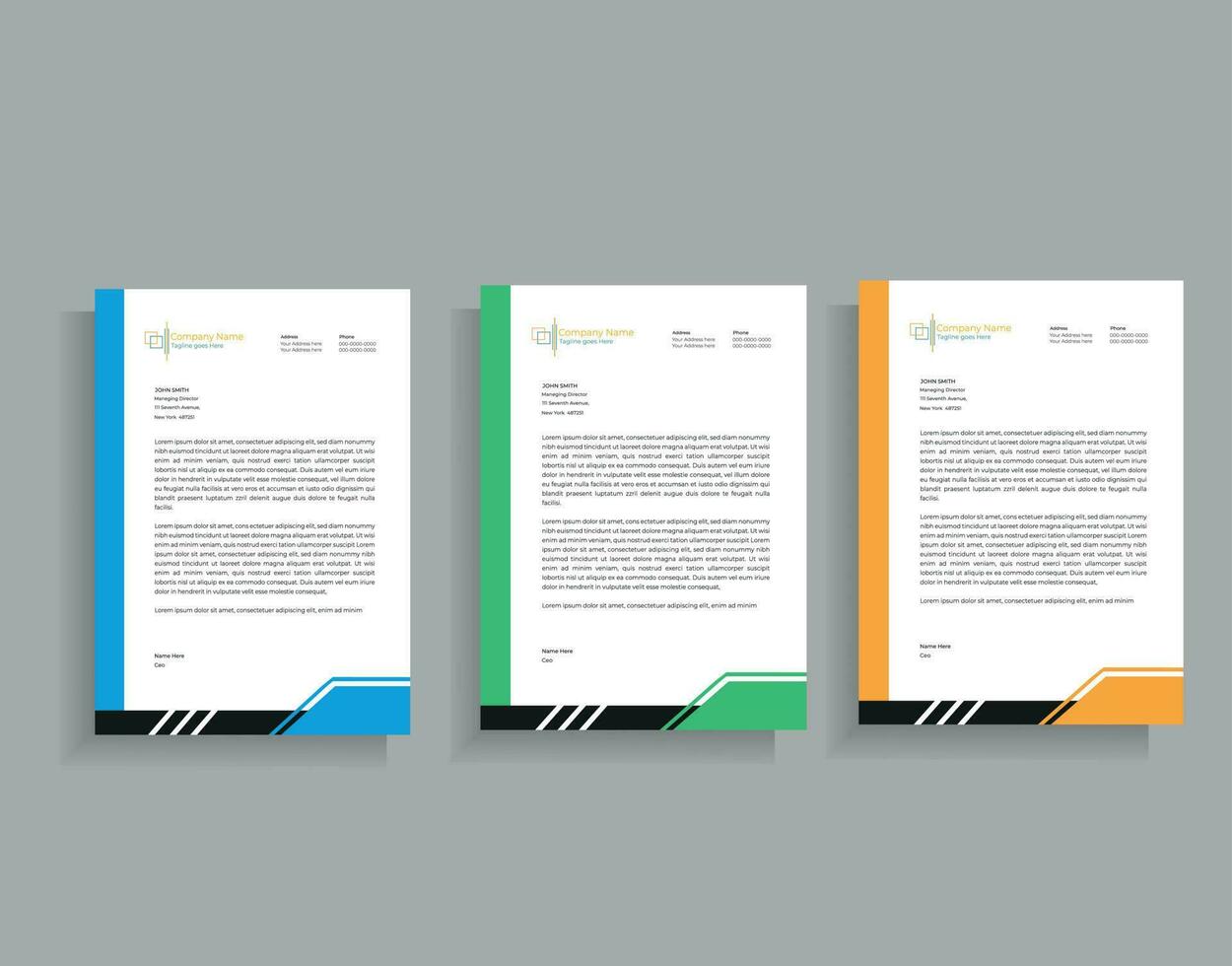 Letterhead template in Abstract style design vector