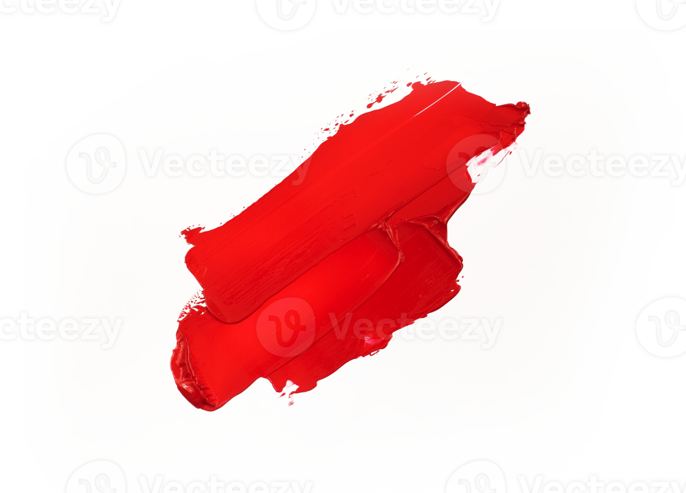 abstract paint splashes isolated. red paint stroke element png