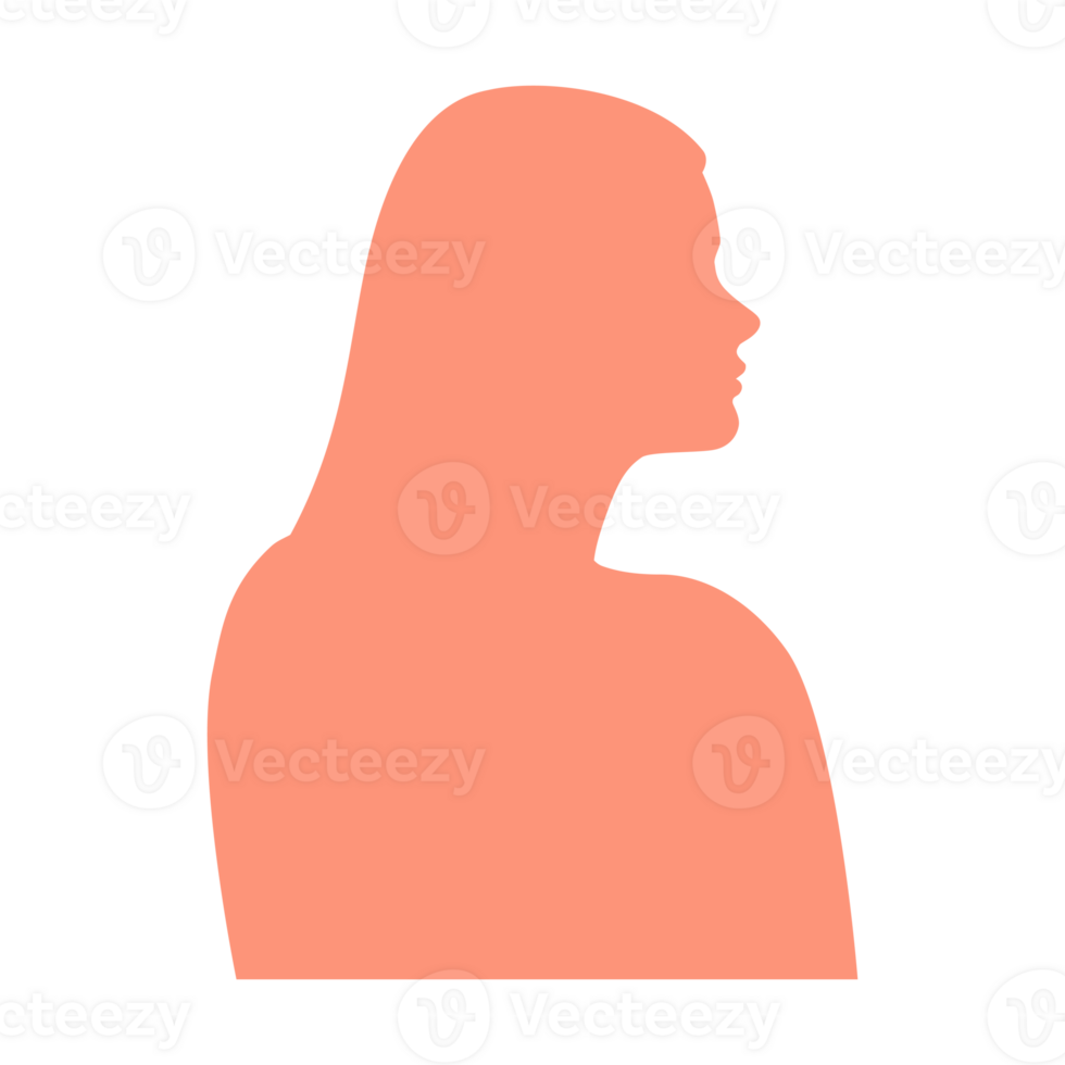 Woman portrait isolated png