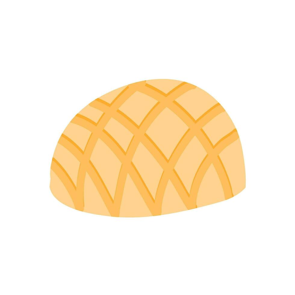 melonpan or meronpan japanese dessert food vector