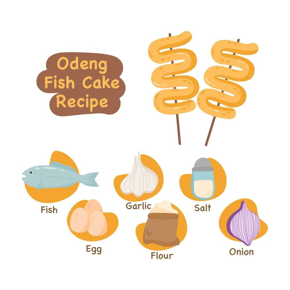 odeng illustration recipe concept vector