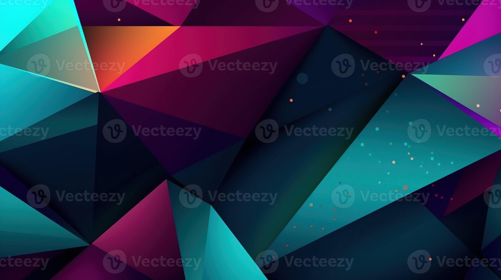 Abstract crystallized polygon colorful spectrum rainbow background. . photo