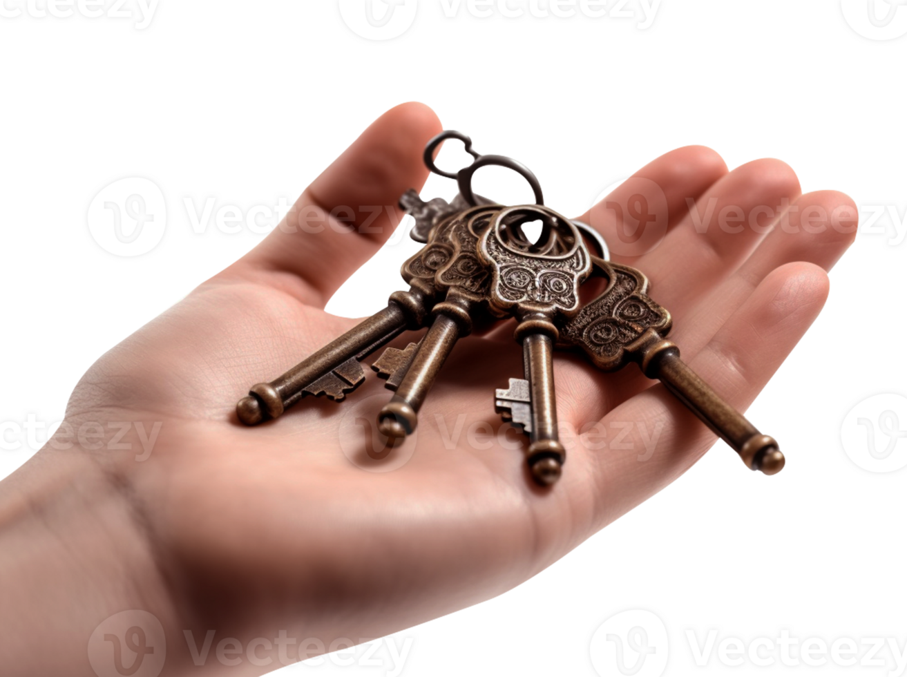 Keys in hand in png