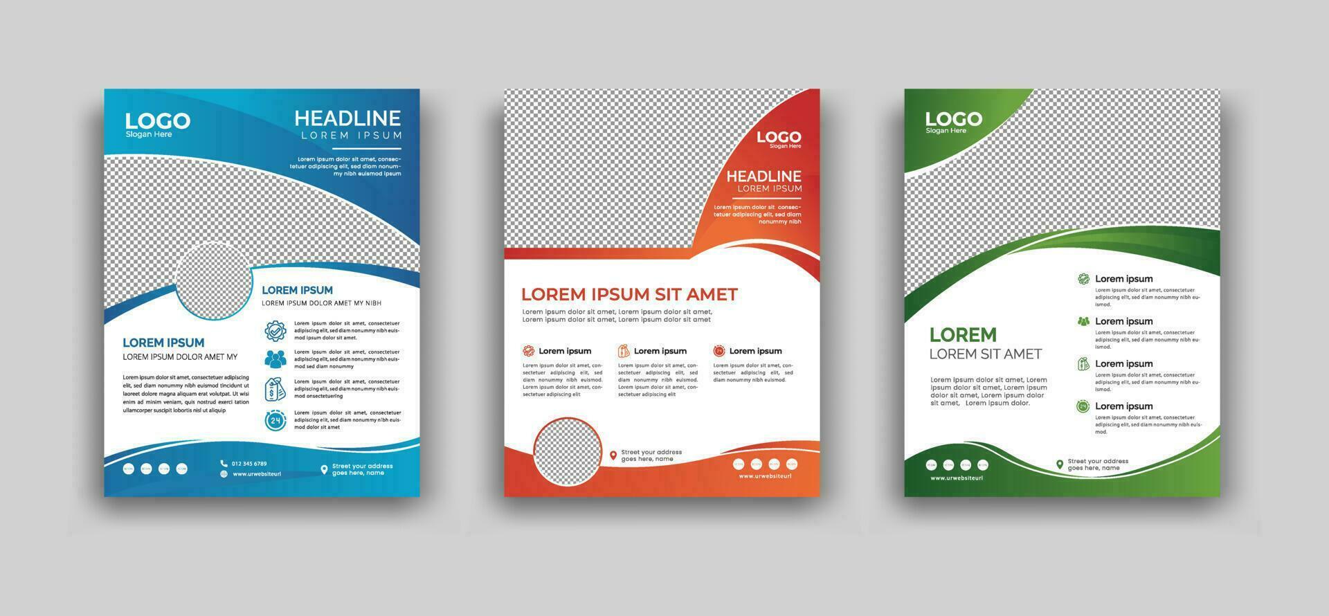Digital marketing corporate flyer template design vector